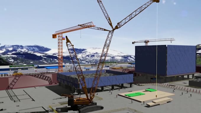 create 4d bim construction sequencing and site logistics animation
