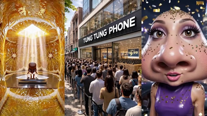 make a stunning ai generated brainrot video
