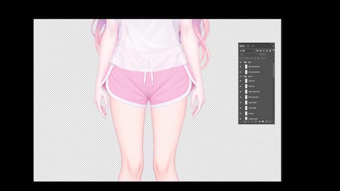 create a virtual live2d model illustration