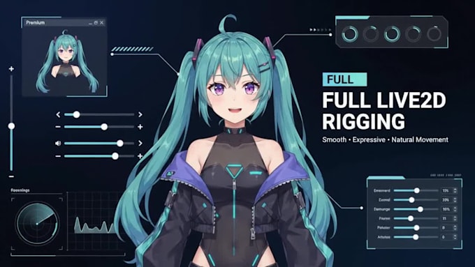 design custom live2d vtuber model anime face tracking and full live2d rigging