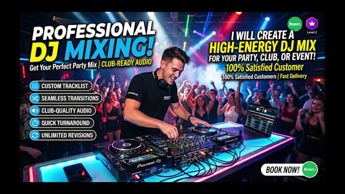 mix spotify, youtube, or apple music playlist into a dj mix