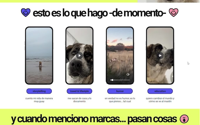 portfolio creador ugc o creador de contenido