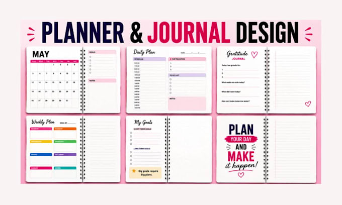 etsy digital planner, journal formatting, digital canva journal, kdp journal