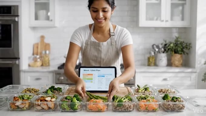 create a 7 day personalized weight loss meal plan with grocery list