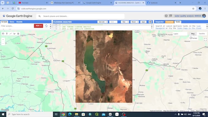create flood or  ndvi maps using satellite imagery