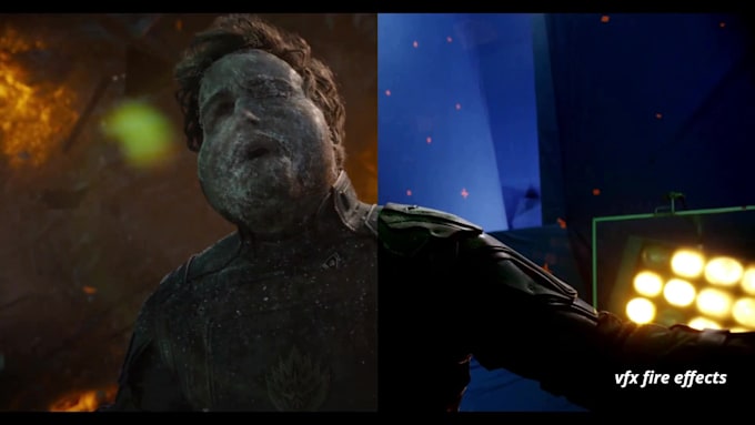 composite vfx, special effect, explosion, fire effect, particles, smoke and more