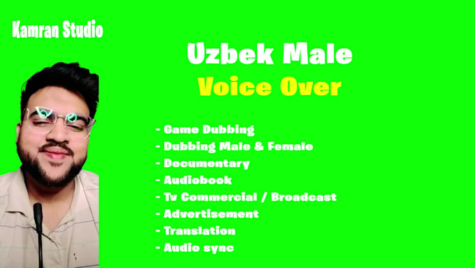 record uzbek male and female voice over