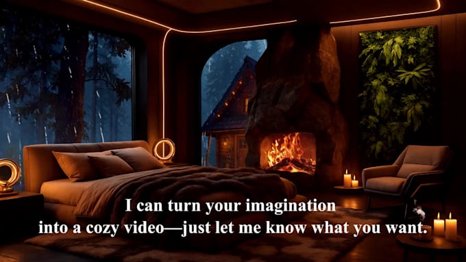 convert image to cozy and moody rain or snowfall video