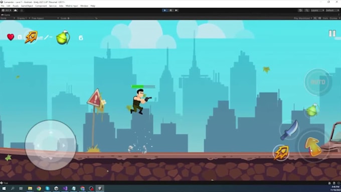develop a 2d mobile game in unity for android and ios