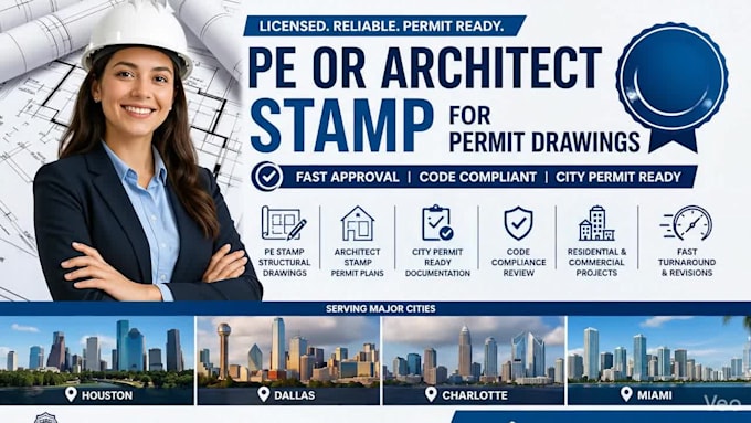 structural engineer permit drawing USA california florida dallas housto pe stamp