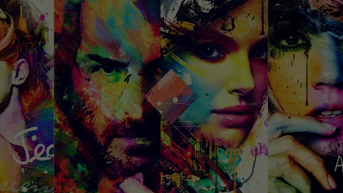design abstract or watercolor canvas wall art in my style