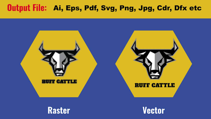fix blurry logo and convert image to clean vector svg eps
