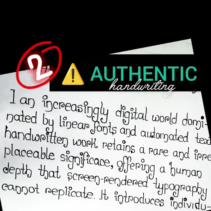 help you present handwritten texts with elegance