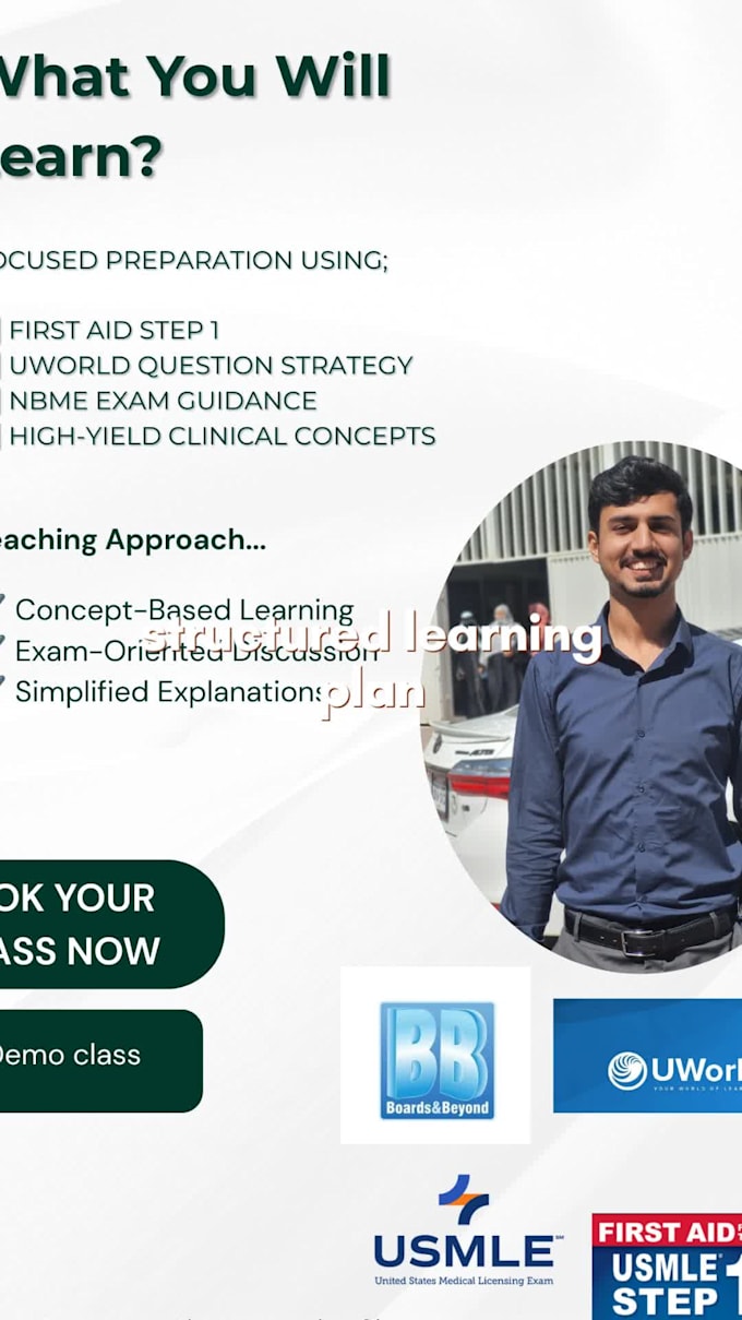 be your usmle step 1, step 2 ck uworld amboss nmbe tutor