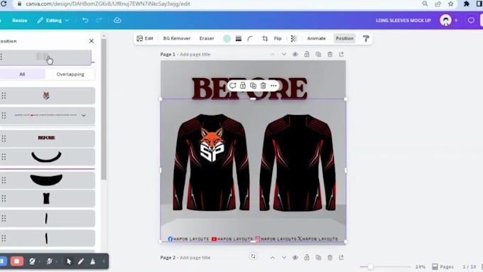 design apparel mockup and layout for your brand