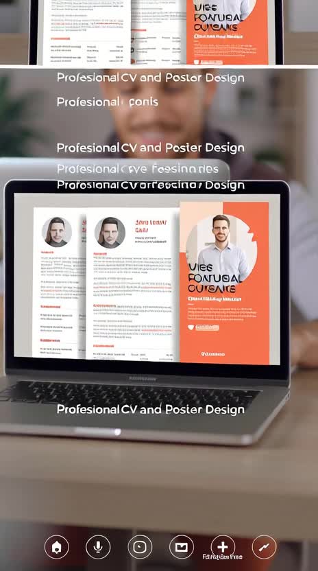 design a professional CV resume and modern poster design and video editing