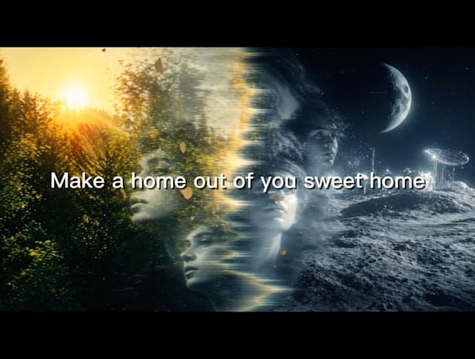 create lyric video plus audio visualization