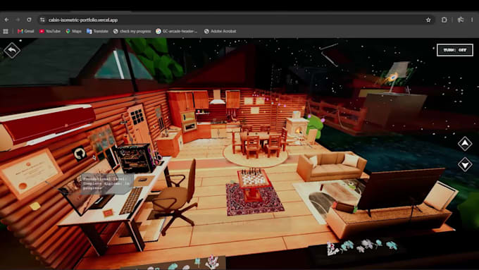 create a full stack 3d web application using threejs and blender