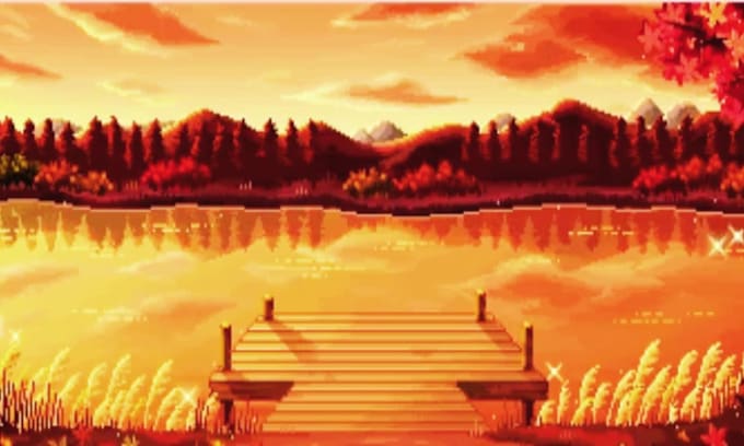 create pixel art background, landscape, game art tilemap, game assets animation