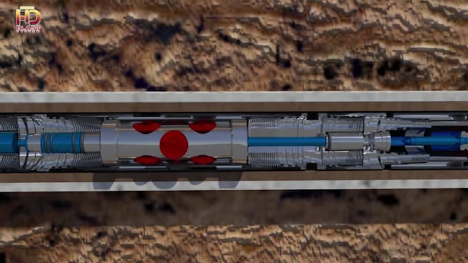create 3d downhole tools and well completion animation