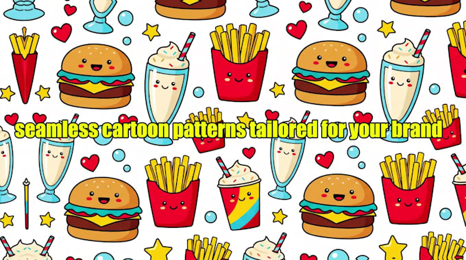 make vector seamless repeat pattern in a cute style