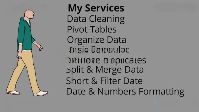 do data cleaning, formatting and organize excel or CSV data