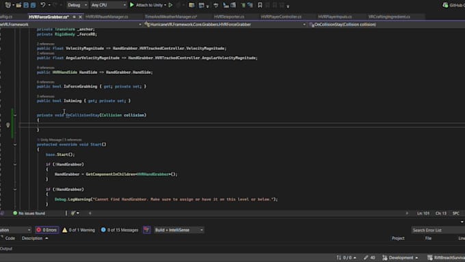 fix c sharp script bugs, logic errors, and debug unity game code