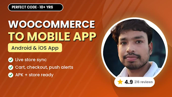 convert woocommerce store to android and ios mobile app