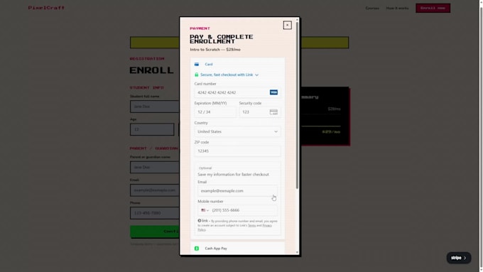 add stripe payments to your website or app