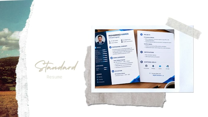 design a professional resume and CV
