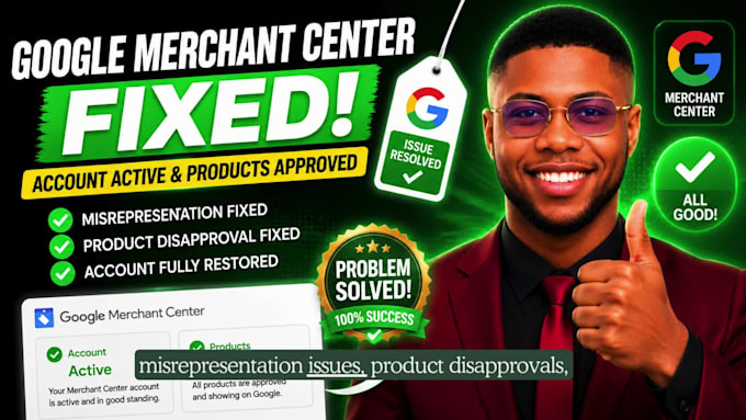 fix merchant center and google ads account suspensions
