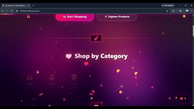 design an interactive modern website UI