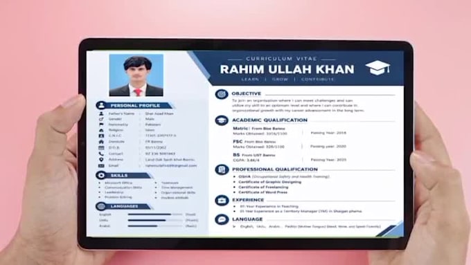 create a professional ats friendly CV or resume