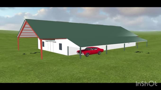 be your architect for barndominium , pole barn house plan floor plan