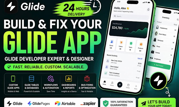 build fix glide and adalo mvp mobile app with glide developer expert