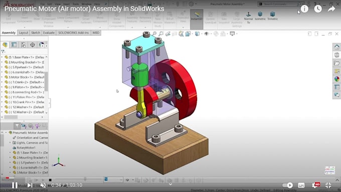 create 3d models and 2d drawings using solidworks, catia v5
