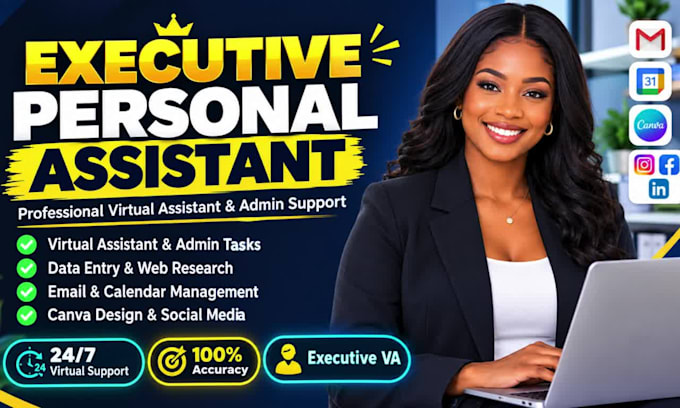 personal administrative virtual assistant social media executive