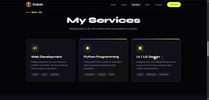 create a modern and responsive personal portfolio website