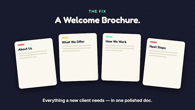 create a custom welcome pack for your business or service