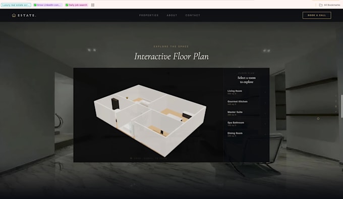 design a cinematic ai scroll website with 3d animations