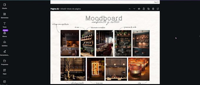 create an aesthetic interior design moodboard