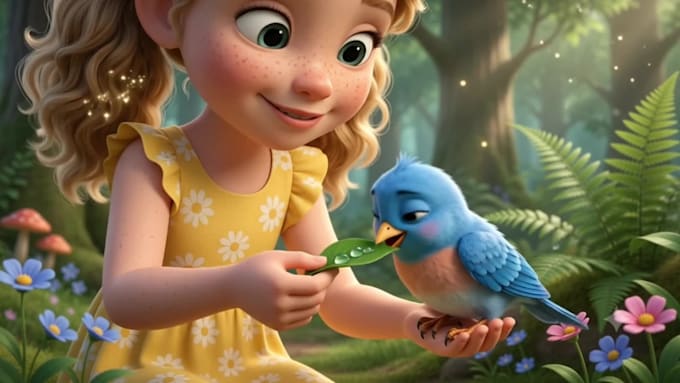 create ai 3d animated cartoon for kids