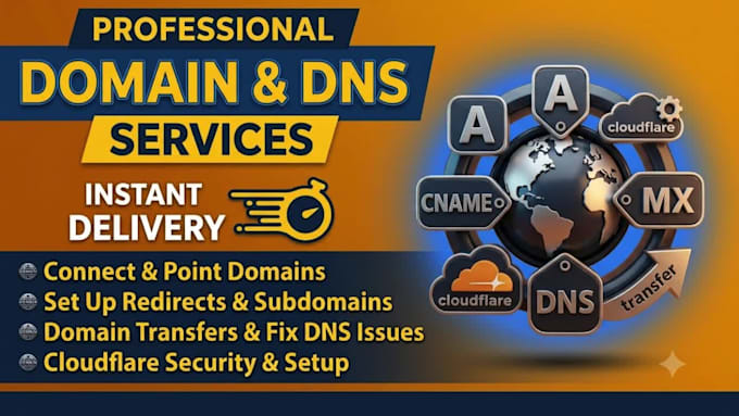 connect domain, point, redirect, subdomain, transfer domain, fix dns, cloudflare