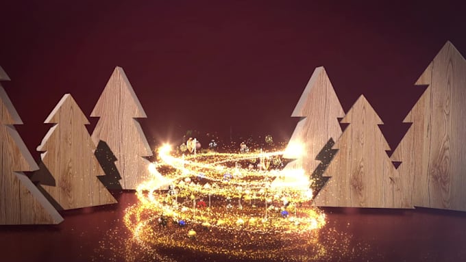 create christmas logo animation from template