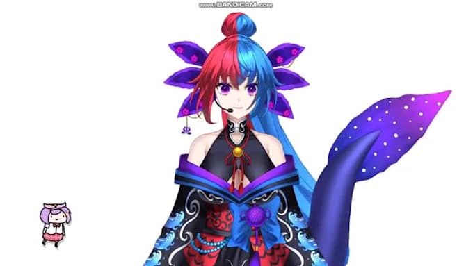 design anime style live 2d pngtuber character