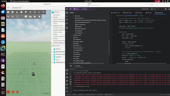 develop robotics simulations in gazebo and unity