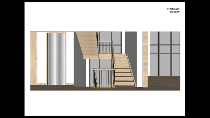 create stair design and professional technical drawing