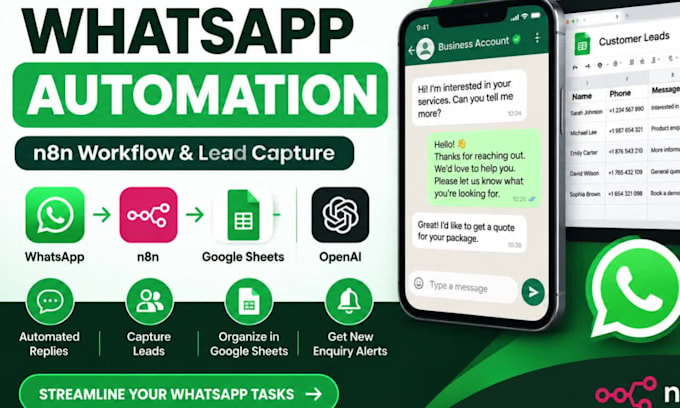 automate whatsapp lead capture with n8n
