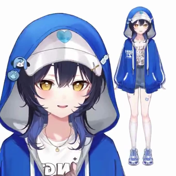 design and rig live2d vtuber model, anime model for streaming