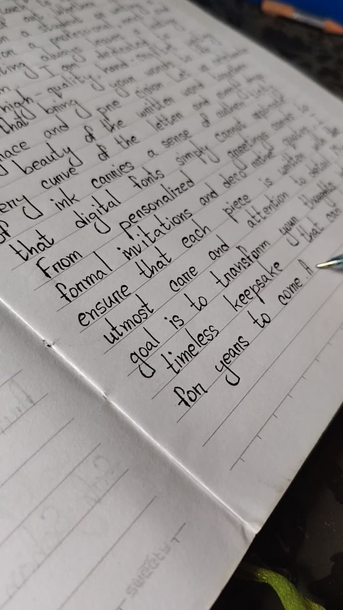 do neat handwritten notes, letters, and documents